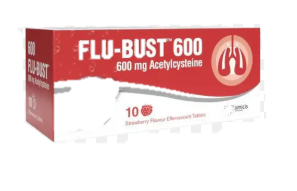 FLU-BUST 600MG EFFERVESCENT TABLETS - 10