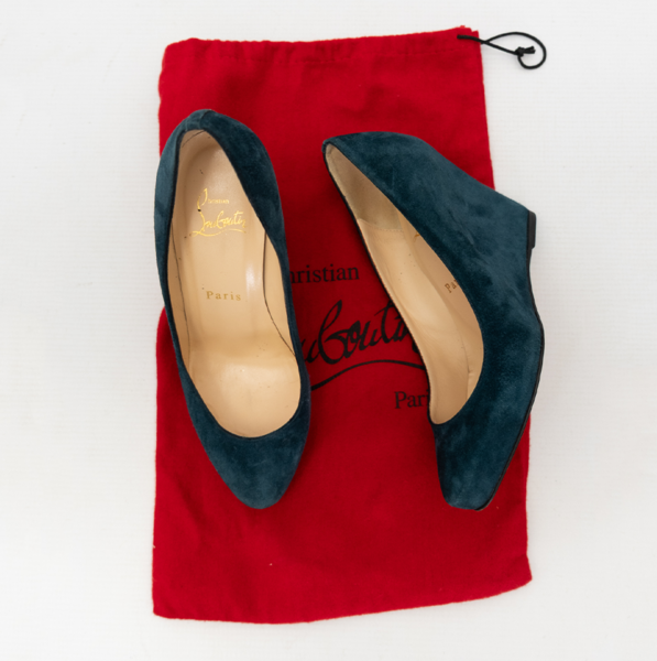 CHRISTIAN LOUBOUTIN Pre-Owned Suede Leather Wedges