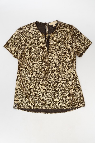 Michael Kors Cheetah Print Chain Top