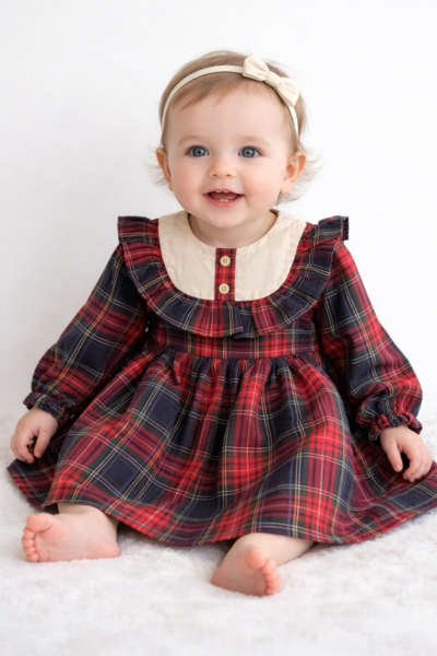 Charlotte Tartan Ruffle Dress