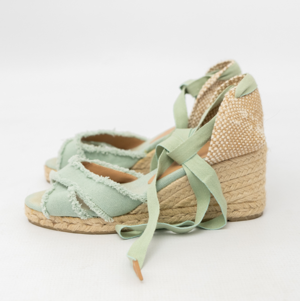 CASTANER Raw Edge Espadrille Wedge Sandals