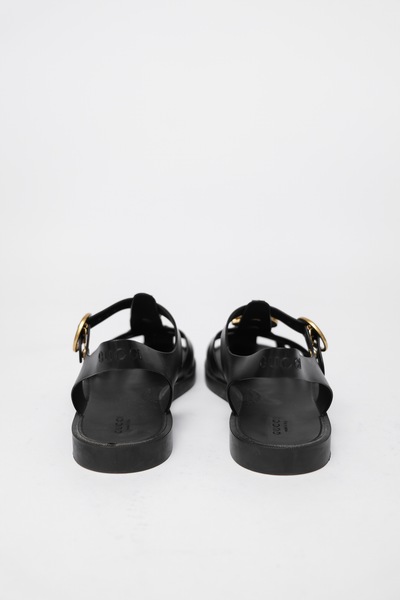 ★GUCCI★ Rubber buckle strap sandal サンダル Men's sandal with Double G in black rubber | GUCCI® PL