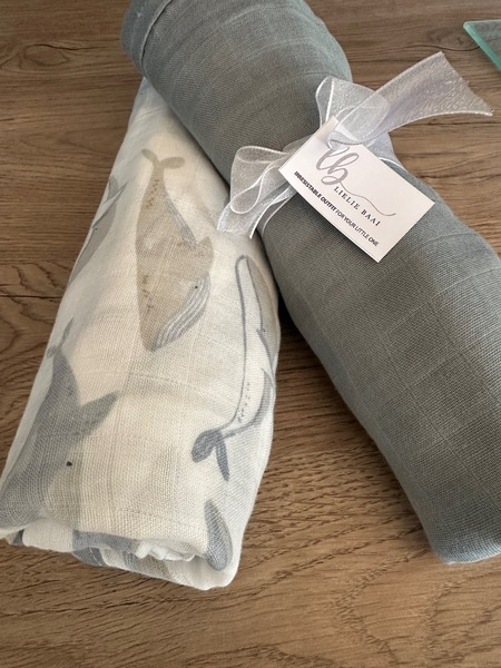 Little Whale & Olive Snuggles - Muslin Set