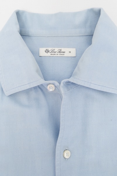 LORO PIANA Classic Blue Cotton Shirt