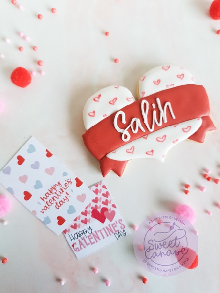 Personalised Heart White&Red