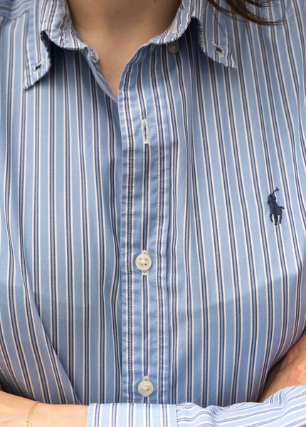 Vintage Ralph Lauren Striped Blue Classic Shirt