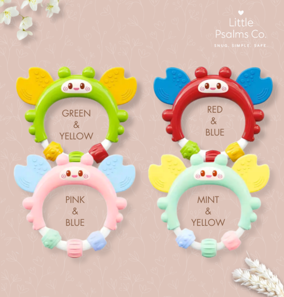 Crab Teething & Rattle Toy (Different Colors available)