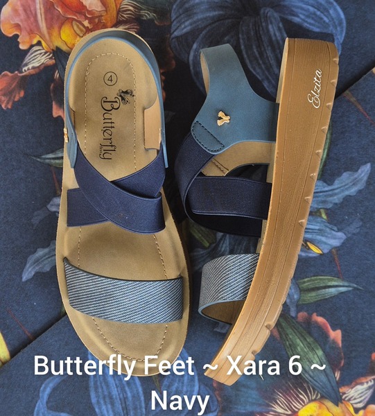 Butterfly Feet ~ Xara 6 ~ Navy (Sizes 5, 6, 7, 8, 9)
