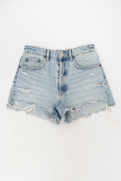 ZARA Denim Frayed Shorts