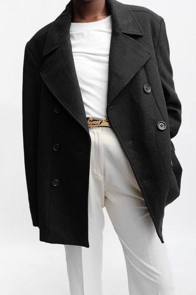 Hugo Boss Charcoal Short Coat