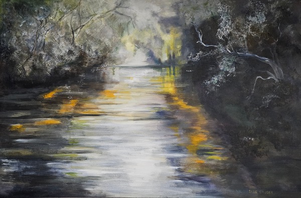 310. River reflections (85 x127cm)