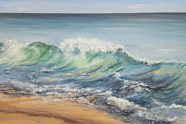 282.  Breaking wave (60 x 90cm)