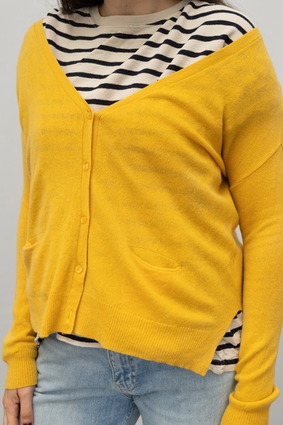Absolute Cashmere Bright Yellow Cardigan
