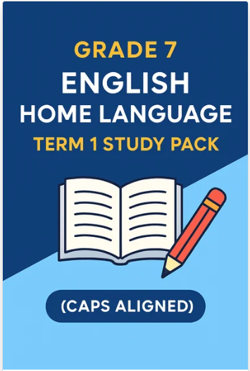 Grade 7 English Home Language Term 1 Study Pack (CAPS Aligned)
