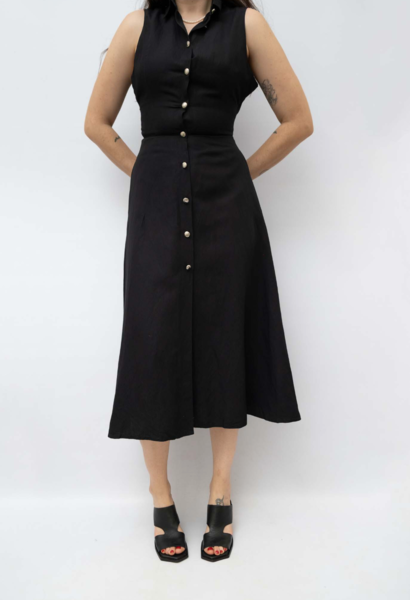 State Of Claude Montana Cotton Blend Midi Dress