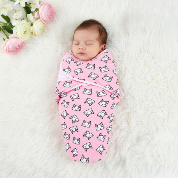 Pink Cat Swaddle Wraps