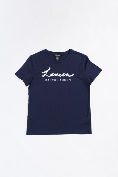 Ralph Lauren Sequinned Logo NavyTee