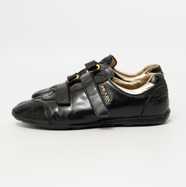 PRADA Vintage Linea Rossa Patent Leather Sneakers