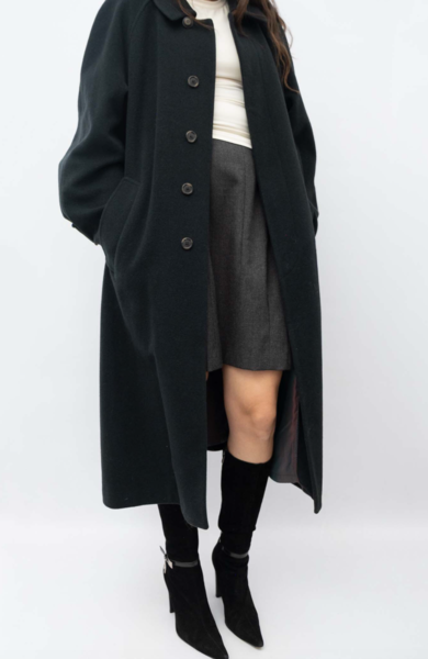 Bugatti Vintage Wool Cashmere Blend Car Coat Green