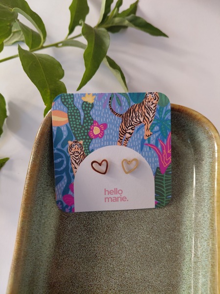 Hello Marie Stainless Steel Heart Earring