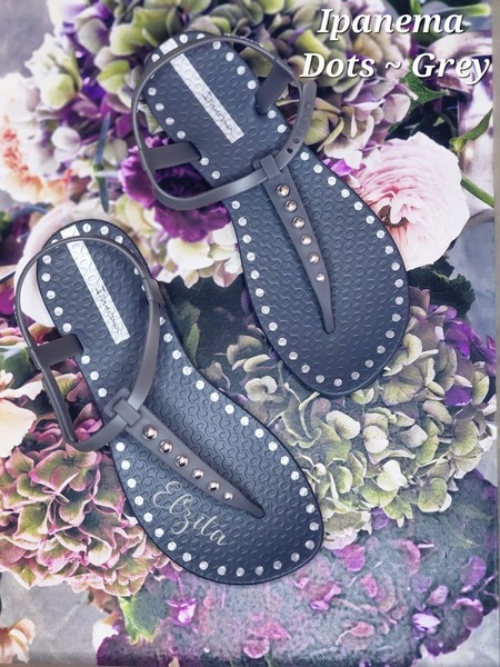Ipanema - Dots - Dark Grey (Sizes 3, 4, 5, 6, 7, 8)