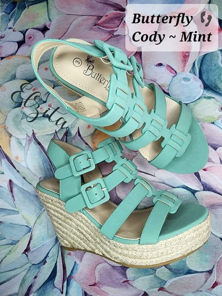 Butterfly Feet - Cody - Mint (Size 4, 5, 6)