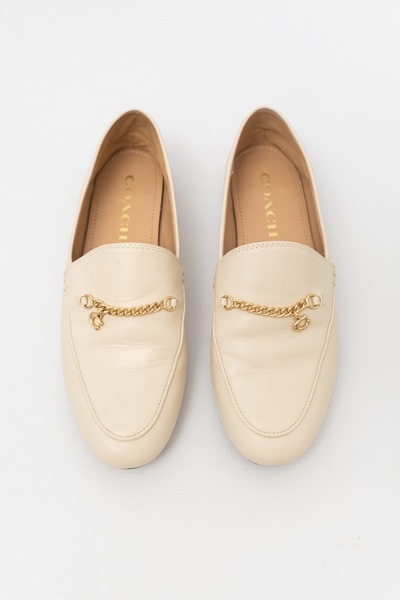 COACH Pre-Owned Hanna Chain Strap Leather Loafers