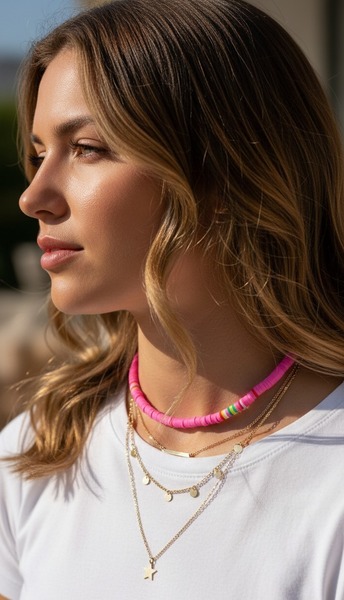 Adjustable Colourful Beaded Necklace