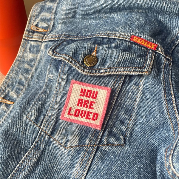 Cross-Stitch Kit - Deluxe: 'You Are Loved' (Brooch/Patch)