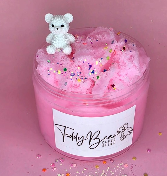 250ml Decorating Kit: Cloud Slime Teddy Bear (Pink)