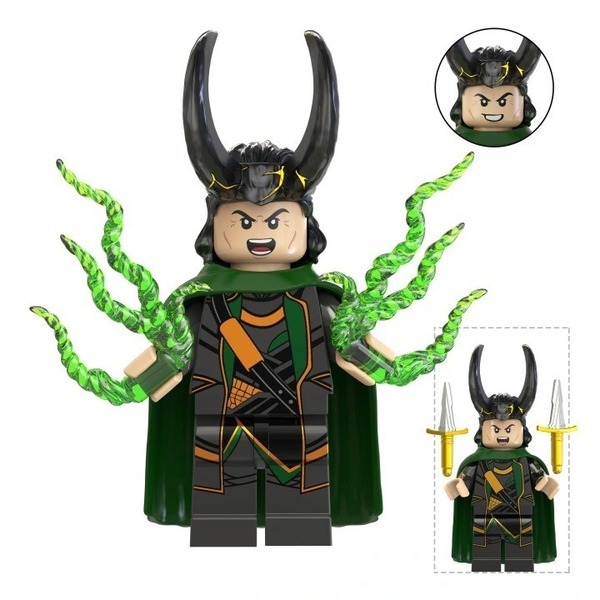 Loki - Daggers Scepter Green Cape