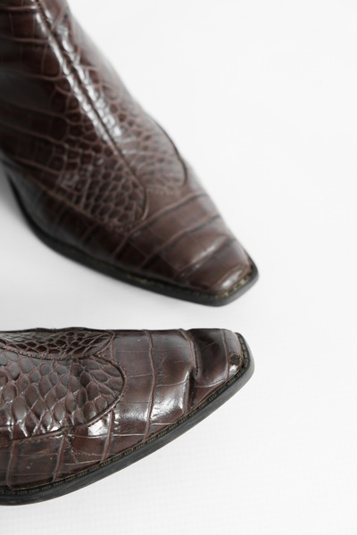 snakeskin riding boots