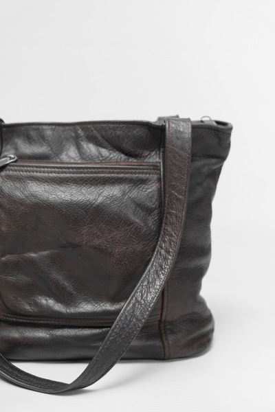 Silver Fever Genuine Leather Messenger Bag - Dark Brown Crossbody/Shoulder Bag, Multiple Pockets, Adjustable Strap - View #6