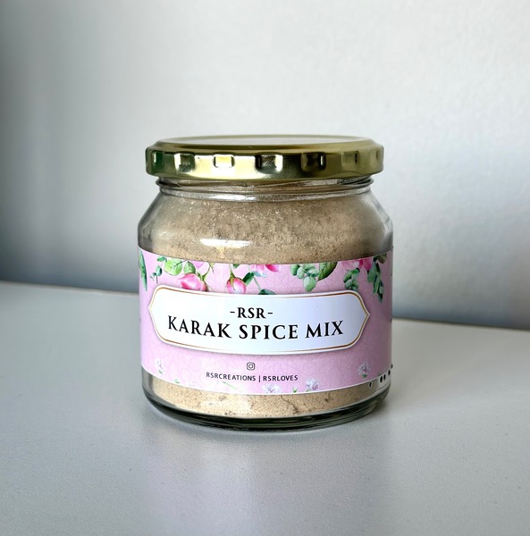 RSR KARAK TEA SPICE - GLASS JAR WITH GOLD LID