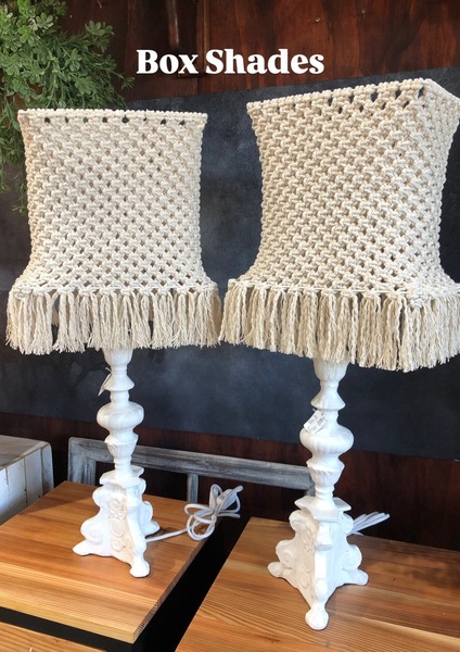 Macramé Bedside Lampshades