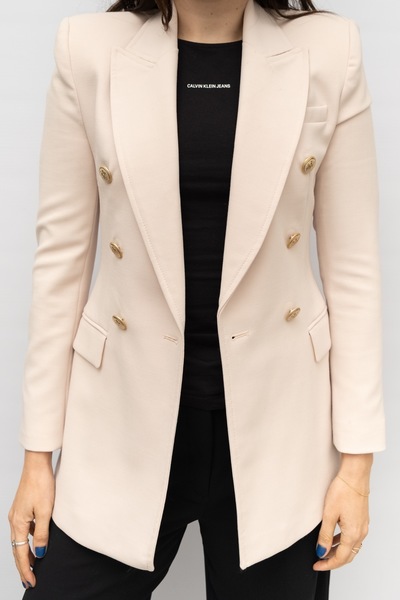 ZARA Double Breasted Blazer Light Pink