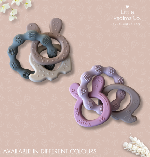 Rabbit & Elephant Teether Ring