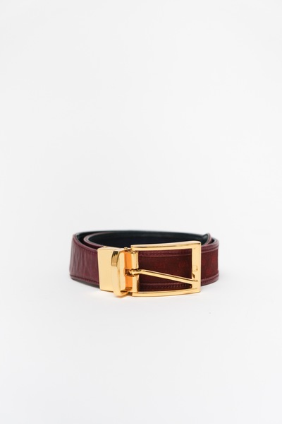Vintage Reversible Canvas Leather Belt