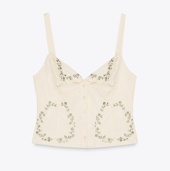 ZARA Embroidered Top
