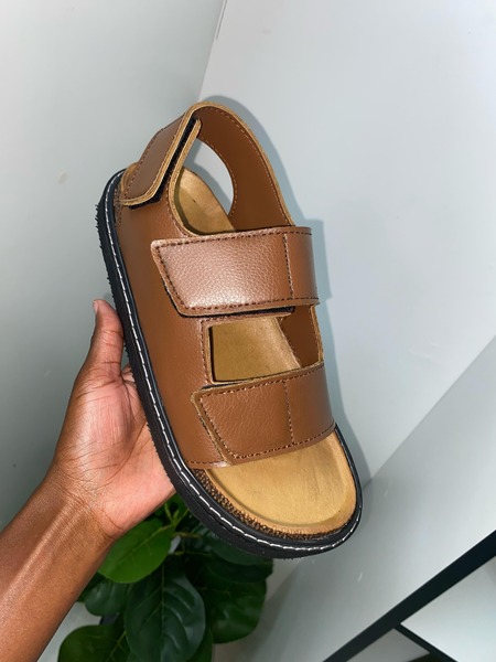 Cossen Brown Double-Strap Artisan Sandal