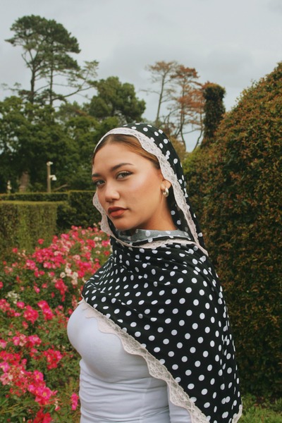 Pink Polka Dot Lace