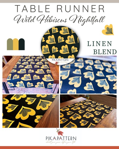 Wild Hibiscus Nightfall - Custom Table Linen & Scatter cushions