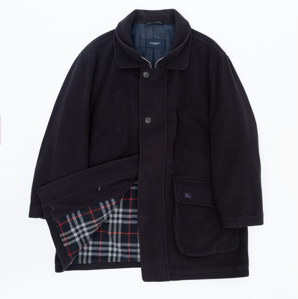 BURBERRY LONDON Vintage Wool Navy Coat