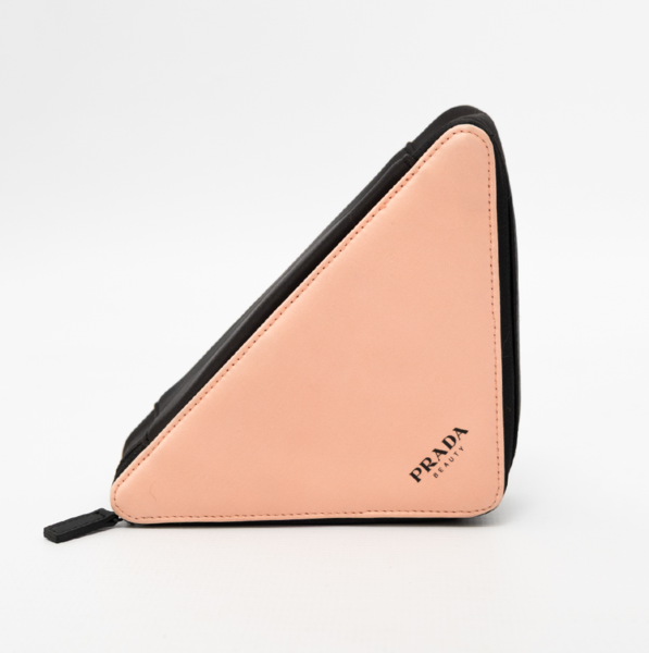 PRADA Beauty Pre-Owned Triangle Satin Make Up Bag