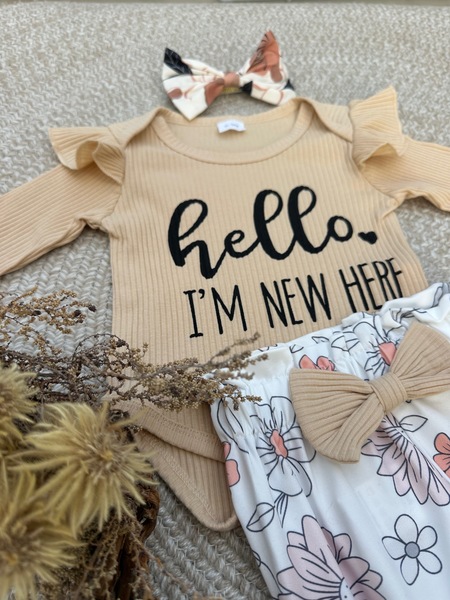 I am new here baby outfit