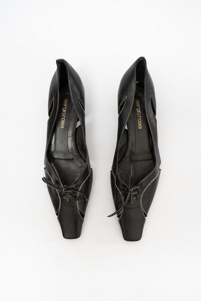Sergio Rossi Leather Kitten Heels