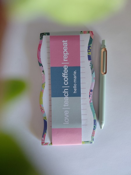 Hello Marie Teacher Gift -Notepad & Pen