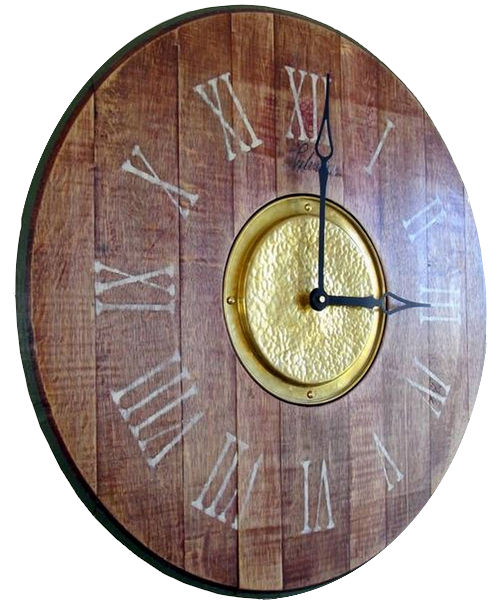 Wine Barrel Wall Clocks | Oak, wine barrel top, large clock, beautiful