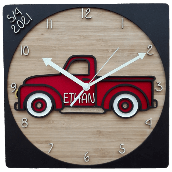Kids Truck Clock