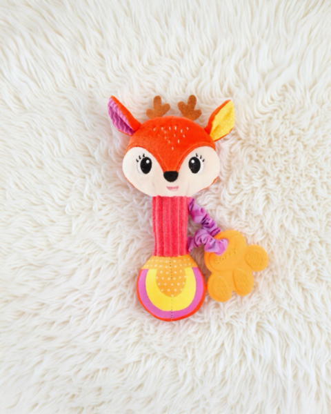 Fox Baby Rattle with Teether